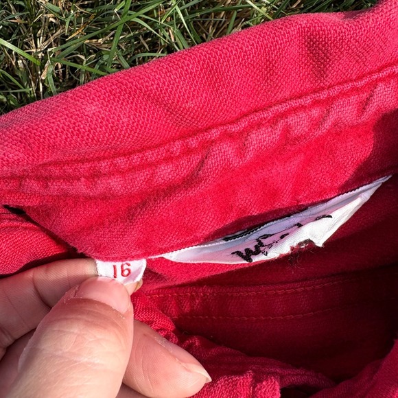 Woolrich Vintage Red Flannel Shirt Mens Size 16 Button Up Long Sleeve - Picture 4 of 12